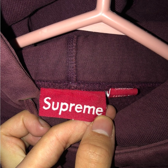 Supreme Maroon Box Logo Hoodie - Picture 3 of 6